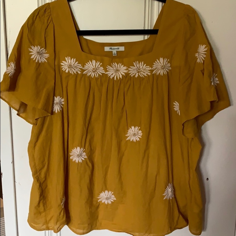 Madewell Embroidered Butterfly Top
